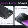 image:imageJETech Case for iPhone 14 AntiYellowing Clear  Shockproof Protection Scratch Resistant Hard PC Back Durable Transparent TPU BumperBlack