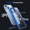 image:imageJETech Case for iPhone 14 AntiYellowing Clear  Shockproof Protection Scratch Resistant Hard PC Back Durable Transparent TPU BumperBlue