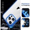 image:imageJETech Case for iPhone 14 AntiYellowing Clear  Shockproof Protection Scratch Resistant Hard PC Back Durable Transparent TPU BumperBlue