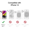 image:imageJETech Case for iPhone 14 AntiYellowing Clear  Shockproof Protection Scratch Resistant Hard PC Back Durable Transparent TPU BumperBlue