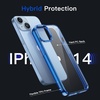 image:imageJETech Case for iPhone 14 AntiYellowing Clear  Shockproof Protection Scratch Resistant Hard PC Back Durable Transparent TPU BumperBlue
