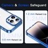image:imageJETech Case for iPhone 14 AntiYellowing Clear  Shockproof Protection Scratch Resistant Hard PC Back Durable Transparent TPU BumperBlue