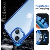 image:imageJETech Case for iPhone 14 AntiYellowing Clear  Shockproof Protection Scratch Resistant Hard PC Back Durable Transparent TPU BumperBlue
