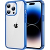 image:imageJETech Case for iPhone 14 AntiYellowing Clear  Shockproof Protection Scratch Resistant Hard PC Back Durable Transparent TPU BumperBlue