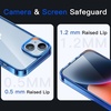 image:imageJETech Case for iPhone 14 AntiYellowing Clear  Shockproof Protection Scratch Resistant Hard PC Back Durable Transparent TPU BumperBlue