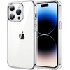 image:imageJETech Case for iPhone 14 AntiYellowing Clear  Shockproof Protection Scratch Resistant Hard PC Back Durable Transparent TPU BumperClear