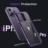 image:imageJETech Case for iPhone 14 AntiYellowing Clear  Shockproof Protection Scratch Resistant Hard PC Back Durable Transparent TPU BumperDeep Purple