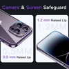 image:imageJETech Case for iPhone 14 AntiYellowing Clear  Shockproof Protection Scratch Resistant Hard PC Back Durable Transparent TPU BumperDeep Purple