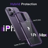 image:imageJETech Case for iPhone 14 AntiYellowing Clear  Shockproof Protection Scratch Resistant Hard PC Back Durable Transparent TPU BumperDeep Purple