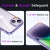 image:imageJETech Case for iPhone 14 AntiYellowing Clear  Shockproof Protection Scratch Resistant Hard PC Back Durable Transparent TPU BumperDeep Purple
