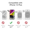 image:imageJETech Case for iPhone 14 AntiYellowing Clear  Shockproof Protection Scratch Resistant Hard PC Back Durable Transparent TPU BumperRed