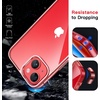 image:imageJETech Case for iPhone 14 AntiYellowing Clear  Shockproof Protection Scratch Resistant Hard PC Back Durable Transparent TPU BumperRed