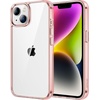 image:imageJETech Case for iPhone 14 AntiYellowing Clear  Shockproof Protection Scratch Resistant Hard PC Back Durable Transparent TPU BumperRose Gold
