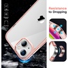 image:imageJETech Case for iPhone 14 AntiYellowing Clear  Shockproof Protection Scratch Resistant Hard PC Back Durable Transparent TPU BumperRose Gold