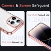 image:imageJETech Case for iPhone 14 AntiYellowing Clear  Shockproof Protection Scratch Resistant Hard PC Back Durable Transparent TPU BumperRose Gold