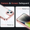 image:imageJETech Case for iPhone 14 AntiYellowing Clear  Shockproof Protection Scratch Resistant Hard PC Back Durable Transparent TPU BumperRose Gold