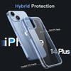image:imageJETech Case for iPhone 14 AntiYellowing Clear  Shockproof Protection Scratch Resistant Hard PC Back Durable Transparent TPU BumperSierra Blue