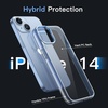 image:imageJETech Case for iPhone 14 AntiYellowing Clear  Shockproof Protection Scratch Resistant Hard PC Back Durable Transparent TPU BumperSierra Blue