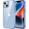 image:imageJETech Case for iPhone 14 AntiYellowing Clear  Shockproof Protection Scratch Resistant Hard PC Back Durable Transparent TPU BumperSierra Blue
