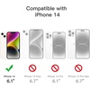 image:imageJETech Case for iPhone 14 AntiYellowing Clear  Shockproof Protection Scratch Resistant Hard PC Back Durable Transparent TPU BumperSierra Blue