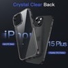 image:imageJETech Case for iPhone 15 AntiYellowing Clear  Shockproof Protection Scratch Resistant Hard PC Back Durable Transparent TPU BumperBlack