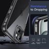 image:imageJETech Case for iPhone 15 AntiYellowing Clear  Shockproof Protection Scratch Resistant Hard PC Back Durable Transparent TPU BumperBlack