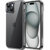 image:imageJETech Case for iPhone 15 AntiYellowing Clear  Shockproof Protection Scratch Resistant Hard PC Back Durable Transparent TPU BumperBlack