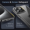 image:imageJETech Case for iPhone 15 AntiYellowing Clear  Shockproof Protection Scratch Resistant Hard PC Back Durable Transparent TPU BumperBlack