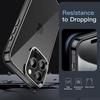 image:imageJETech Case for iPhone 15 AntiYellowing Clear  Shockproof Protection Scratch Resistant Hard PC Back Durable Transparent TPU BumperBlack