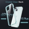 image:imageJETech Case for iPhone 15 AntiYellowing Clear  Shockproof Protection Scratch Resistant Hard PC Back Durable Transparent TPU BumperBlue