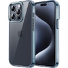 image:imageJETech Case for iPhone 15 AntiYellowing Clear  Shockproof Protection Scratch Resistant Hard PC Back Durable Transparent TPU BumperBlue