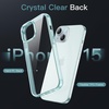 image:imageJETech Case for iPhone 15 AntiYellowing Clear  Shockproof Protection Scratch Resistant Hard PC Back Durable Transparent TPU BumperBlue