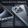 image:imageJETech Case for iPhone 15 AntiYellowing Clear  Shockproof Protection Scratch Resistant Hard PC Back Durable Transparent TPU BumperBlue