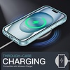 image:imageJETech Case for iPhone 15 AntiYellowing Clear  Shockproof Protection Scratch Resistant Hard PC Back Durable Transparent TPU BumperBlue