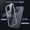 image:imageJETech Case for iPhone 15 AntiYellowing Clear  Shockproof Protection Scratch Resistant Hard PC Back Durable Transparent TPU BumperBlue