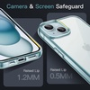 image:imageJETech Case for iPhone 15 AntiYellowing Clear  Shockproof Protection Scratch Resistant Hard PC Back Durable Transparent TPU BumperBlue