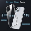 image:imageJETech Case for iPhone 15 AntiYellowing Clear  Shockproof Protection Scratch Resistant Hard PC Back Durable Transparent TPU BumperClear