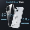 image:imageJETech Case for iPhone 15 AntiYellowing Clear  Shockproof Protection Scratch Resistant Hard PC Back Durable Transparent TPU BumperClear