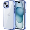 image:imageJETech Case for iPhone 15 AntiYellowing Clear  Shockproof Protection Scratch Resistant Hard PC Back Durable Transparent TPU BumperDark Blue