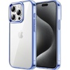image:imageJETech Case for iPhone 15 AntiYellowing Clear  Shockproof Protection Scratch Resistant Hard PC Back Durable Transparent TPU BumperDark Blue