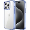 image:imageJETech Case for iPhone 15 AntiYellowing Clear  Shockproof Protection Scratch Resistant Hard PC Back Durable Transparent TPU BumperDark Blue