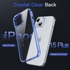 image:imageJETech Case for iPhone 15 AntiYellowing Clear  Shockproof Protection Scratch Resistant Hard PC Back Durable Transparent TPU BumperDark Blue
