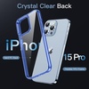 image:imageJETech Case for iPhone 15 AntiYellowing Clear  Shockproof Protection Scratch Resistant Hard PC Back Durable Transparent TPU BumperDark Blue