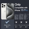image:imageJETech Case for iPhone 15 AntiYellowing Clear  Shockproof Protection Scratch Resistant Hard PC Back Durable Transparent TPU BumperDark Blue