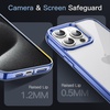 image:imageJETech Case for iPhone 15 AntiYellowing Clear  Shockproof Protection Scratch Resistant Hard PC Back Durable Transparent TPU BumperDark Blue