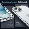 image:imageJETech Case for iPhone 15 AntiYellowing Clear  Shockproof Protection Scratch Resistant Hard PC Back Durable Transparent TPU BumperFrosted Clear