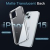 image:imageJETech Case for iPhone 15 AntiYellowing Clear  Shockproof Protection Scratch Resistant Hard PC Back Durable Transparent TPU BumperFrosted Clear