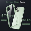 image:imageJETech Case for iPhone 15 AntiYellowing Clear  Shockproof Protection Scratch Resistant Hard PC Back Durable Transparent TPU BumperGreen