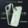 image:imageJETech Case for iPhone 15 AntiYellowing Clear  Shockproof Protection Scratch Resistant Hard PC Back Durable Transparent TPU BumperGreen