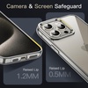 image:imageJETech Case for iPhone 15 AntiYellowing Clear  Shockproof Protection Scratch Resistant Hard PC Back Durable Transparent TPU BumperNatural Titanium